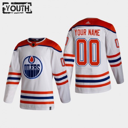 Edmonton Oilers Dresy Personalizované 2020-21 Reverse Retro Authentic - Dětské Edmonton Oilers Dresy Personalizované 2020-21 Reverse Retro Authentic - Dětské